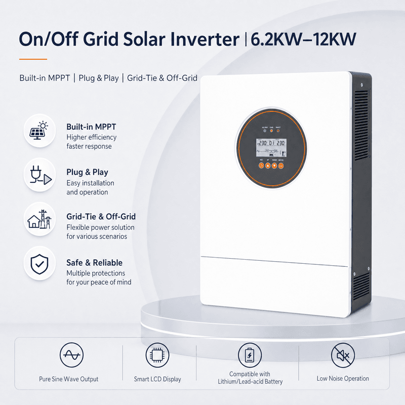 Onduleur solaire hybride reseau/hors reseau ES 6~12kW